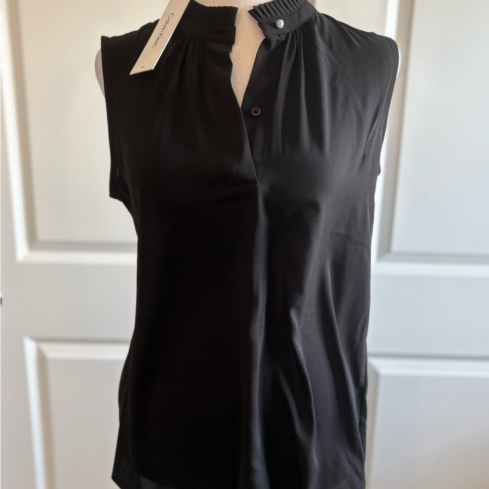 Calvin Klein Women's Black Button-Front Blouse New with Tags!